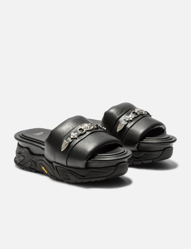 Toga Virilis Metal Stud Platform Sandals - BeyondStyle Toga Virilis Metal Stud Platform Sandals - BeyondStyle