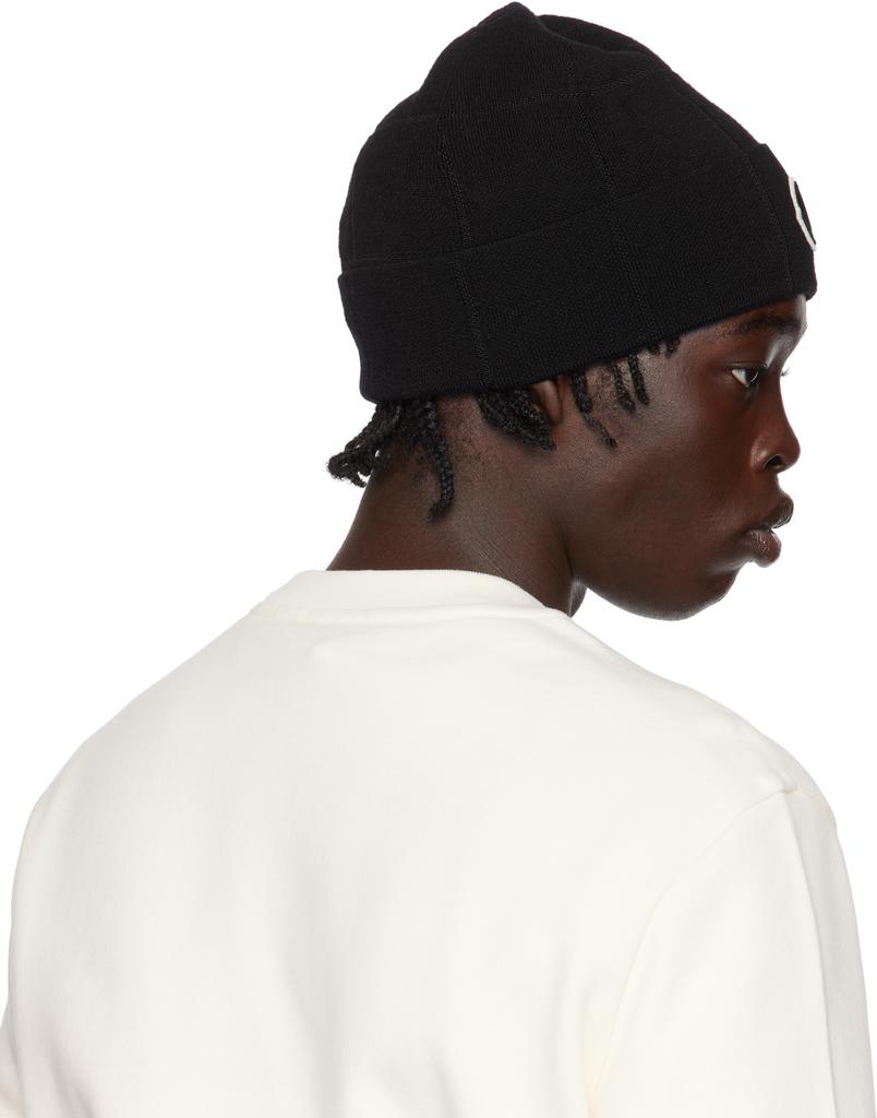 MONCLER PALM ANGELS ニット帽 Moncler Moncler x Palm Angels Black Logo Beanie - Hats - BeyondStyle