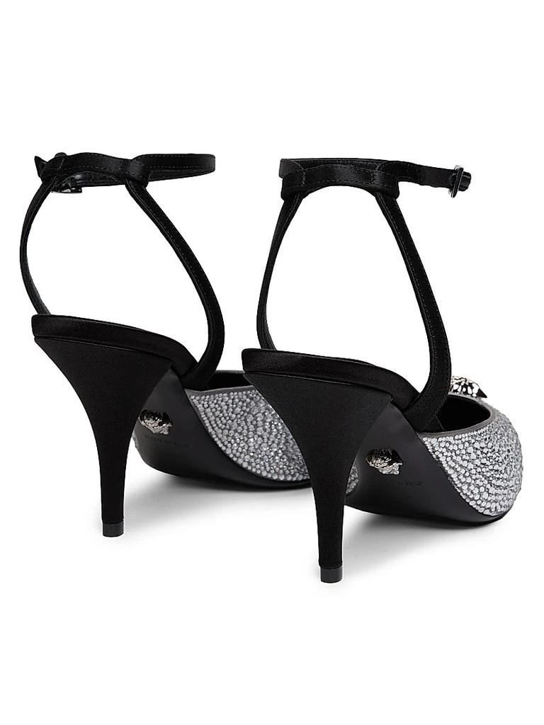 Versace Embellished Medusa 85MM Slingback Sandals 3