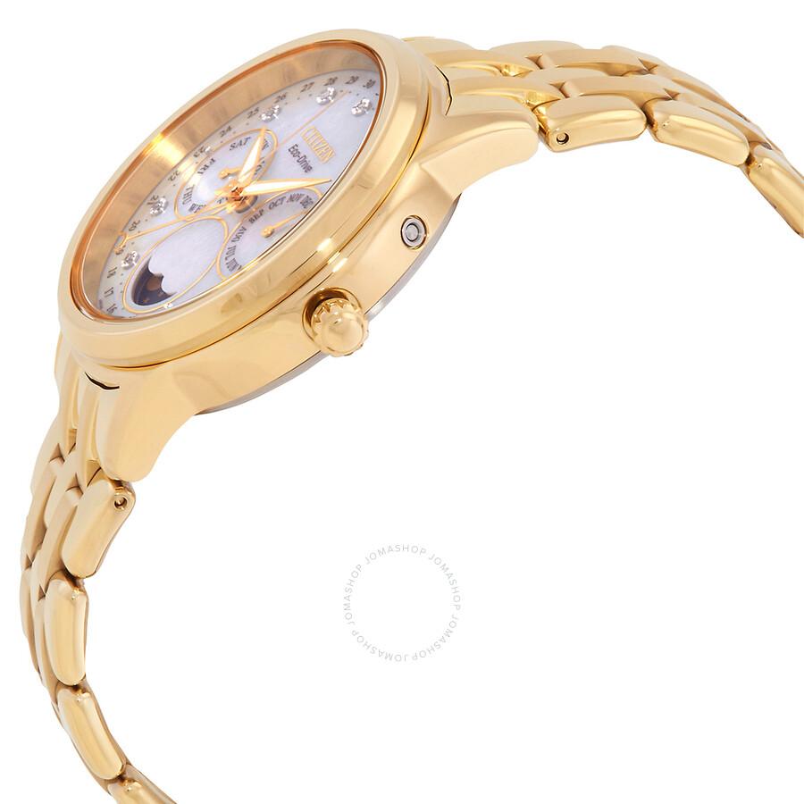 Citizen Calendrier Moon Phase Diamond White Mother of Pearl