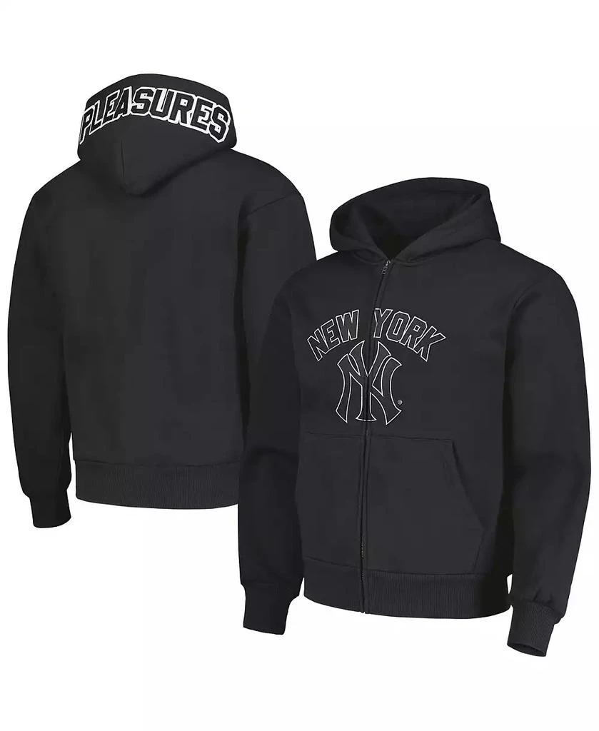Pleasures Men's Black New York Yankees Opening Day Full-Zip Hoodie 1