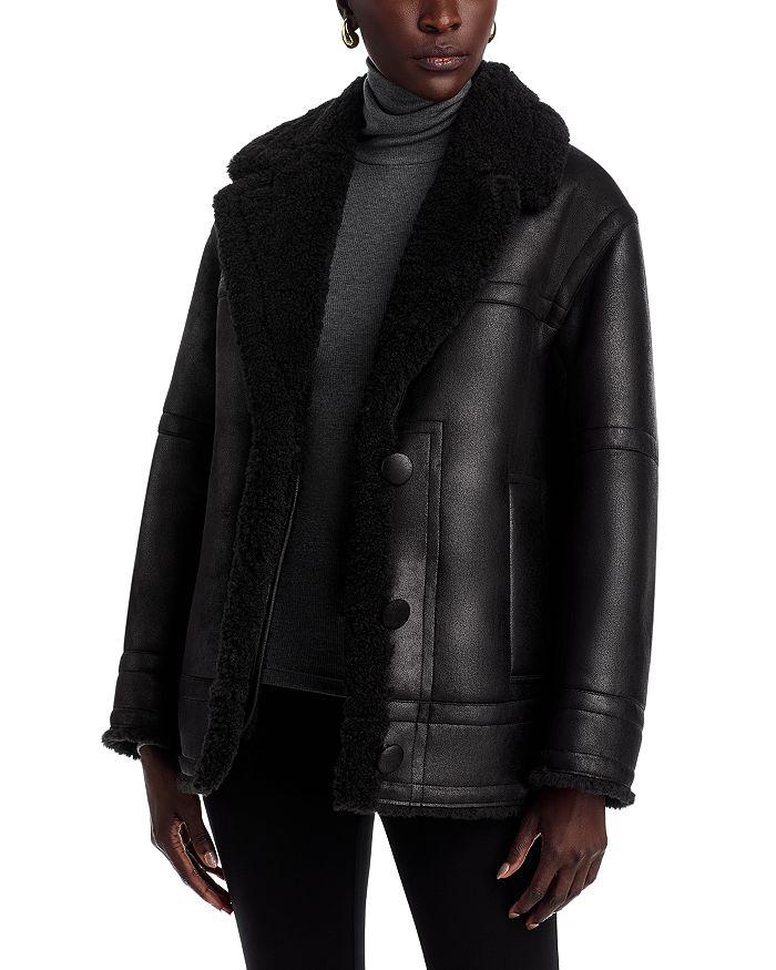 STAND STUDIO Louisa Faux Shearling Jacket