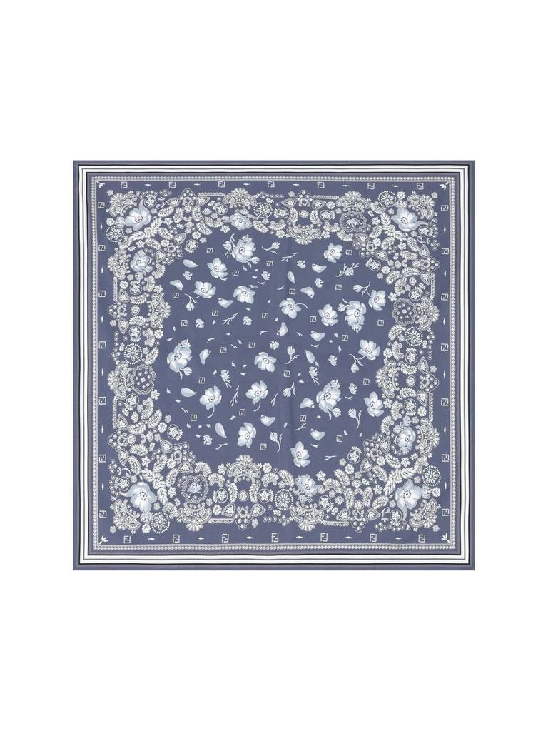 Fendi Fendi Coral Bandana Printed Square-Shaped Scarf 1
