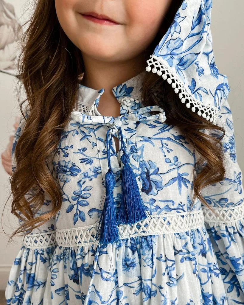 Petite Maison Kids Girl's Jaylin Floral-Print Linen Dress, Size 12M-10 4