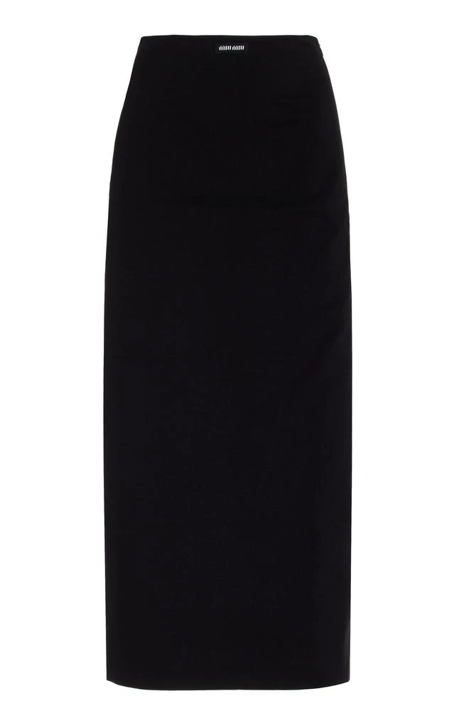 Miu Miu Miu Miu - Stretch-Jersey Maxi Skirt - Black - IT 40 - Moda Operandi 1