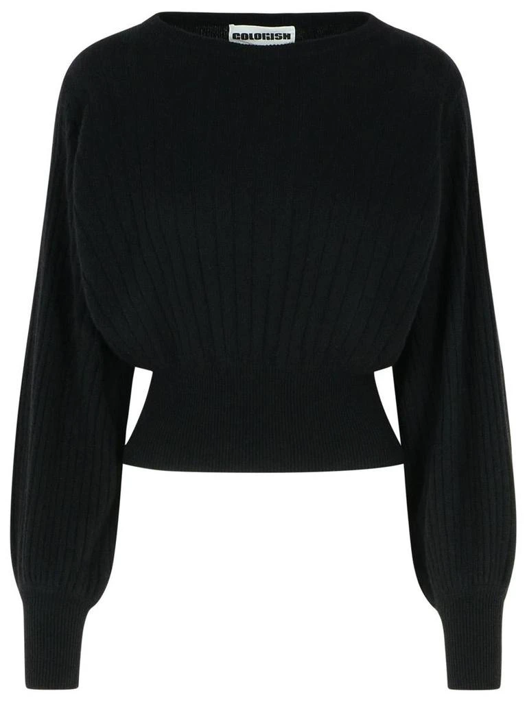 Colorush Colorush 'Prague Lux' Black Cashmere Sweater 1