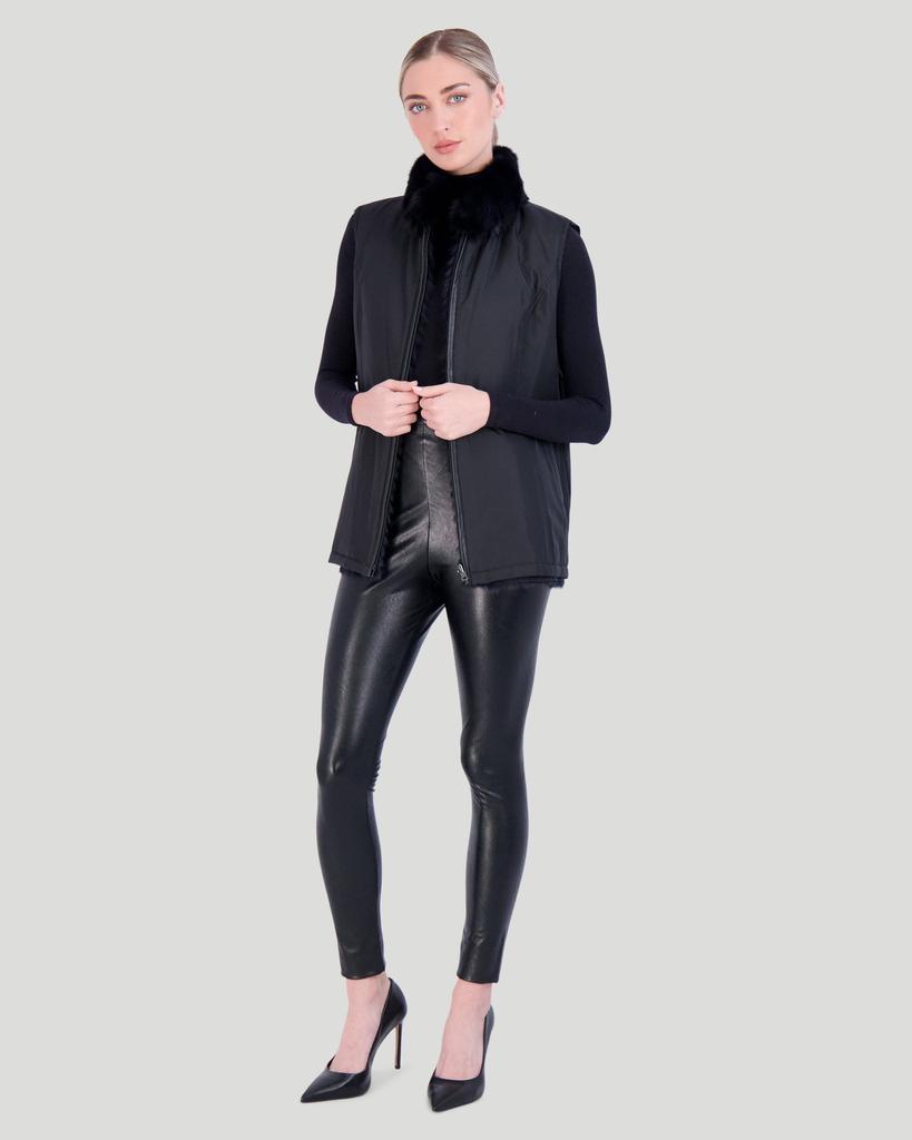 GORSKI Russian Sable Layered Vest Reversible To Silk