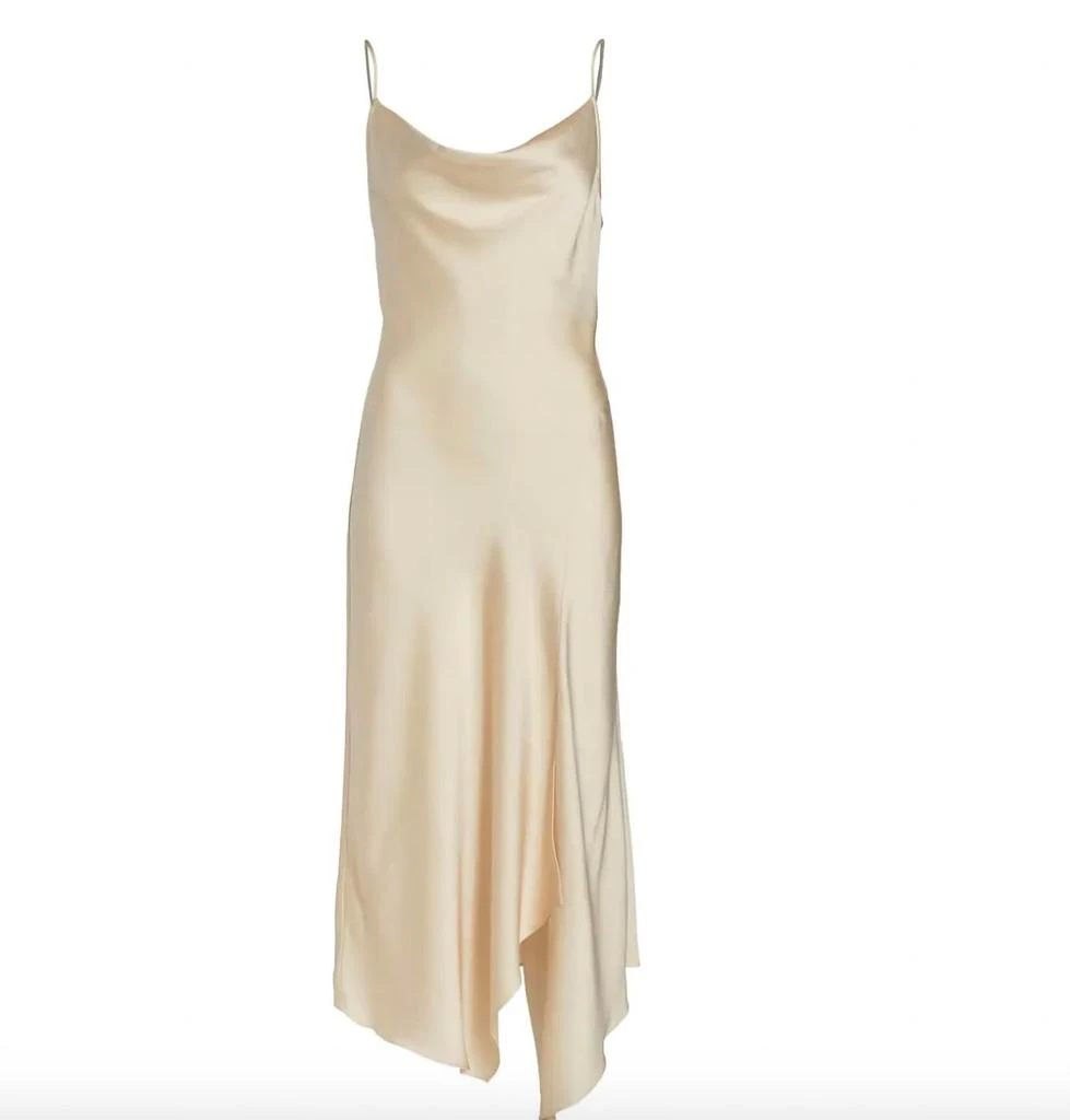 Jonathan Simkhai Nellie Slip Dress In Almond 2