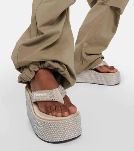 Embellished platform thong sandals – On Sale Now with Up to 32 - Main Image