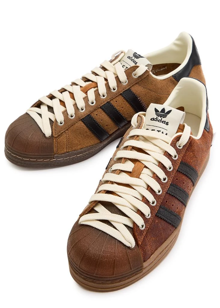 Adidas Superstar 82 mismatched brushed suede and leather sneakers 3