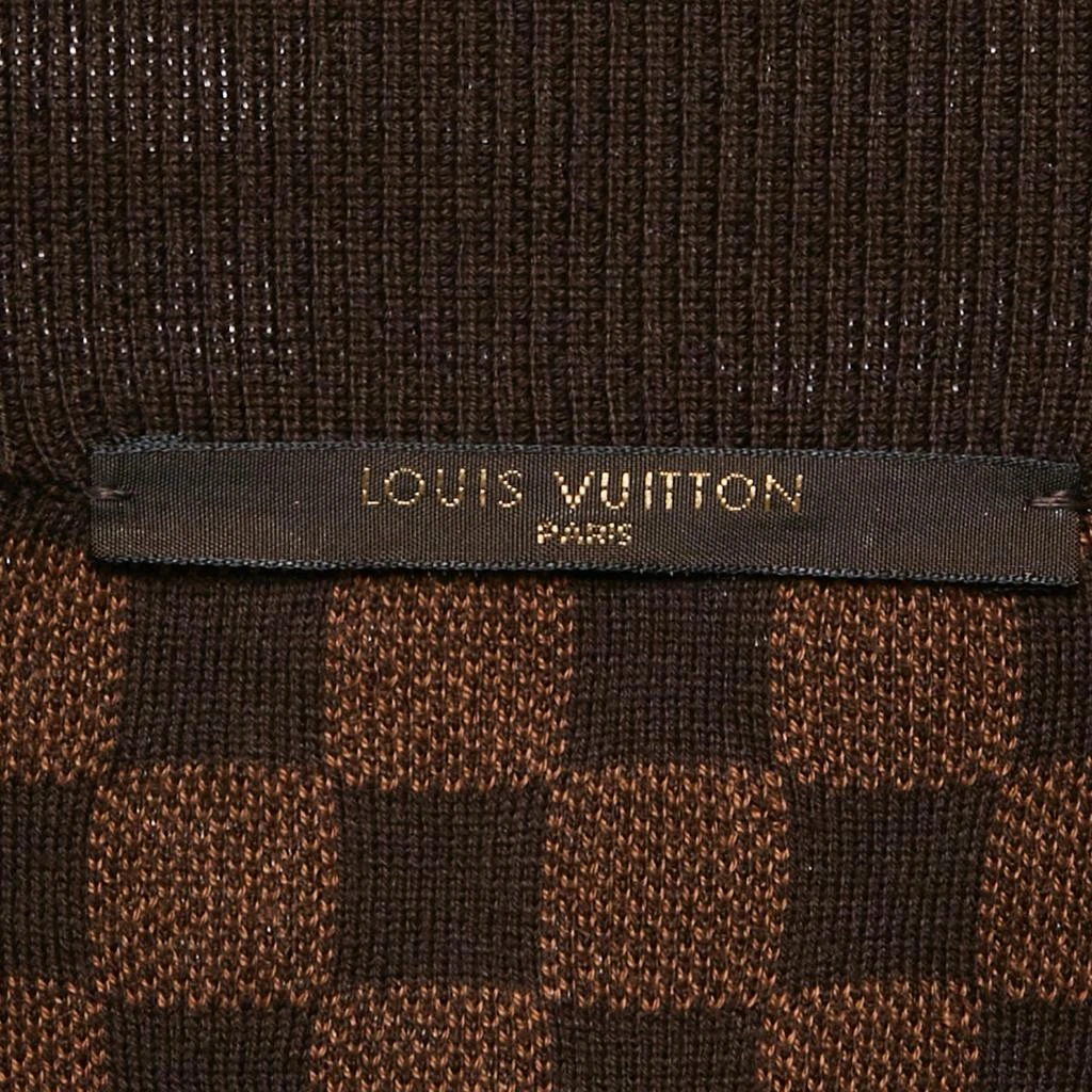 Louis Vuitton Louis Vuitton Brown Cotton Knit Zip-Up Jacket XL 5