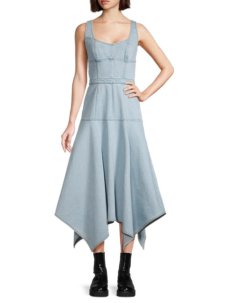 Jason Wu Denim Handkerchief Midi-Dress 2