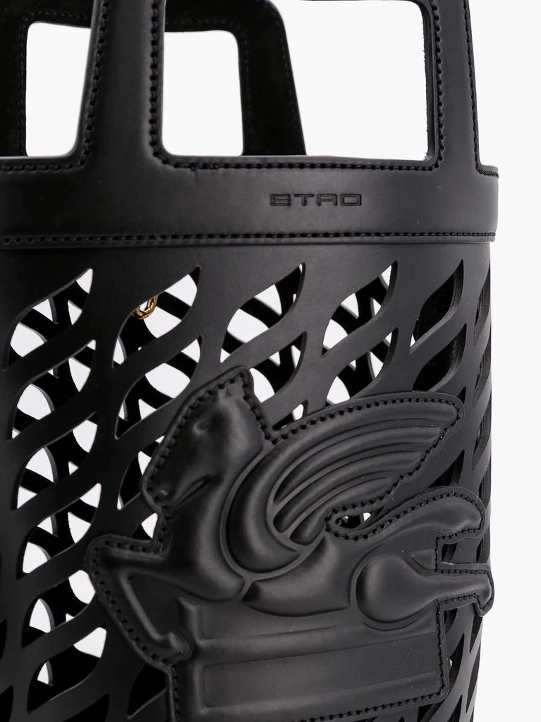ETRO Perforated leather bucket bag  with shoulder strap 5