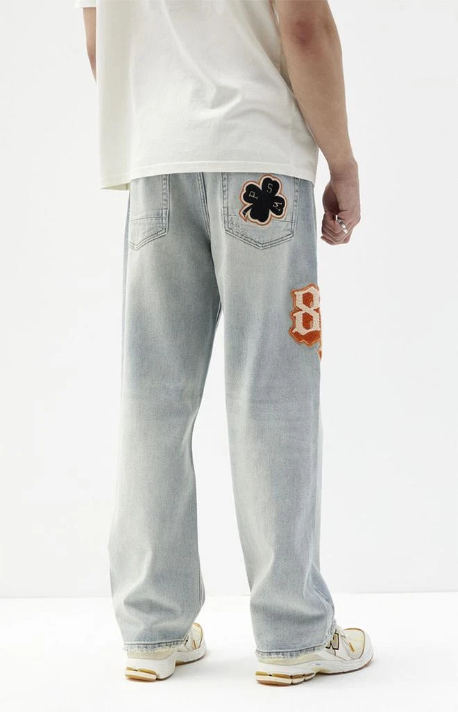 PacSun Medium Indigo Patchwork Baggy Jeans 6