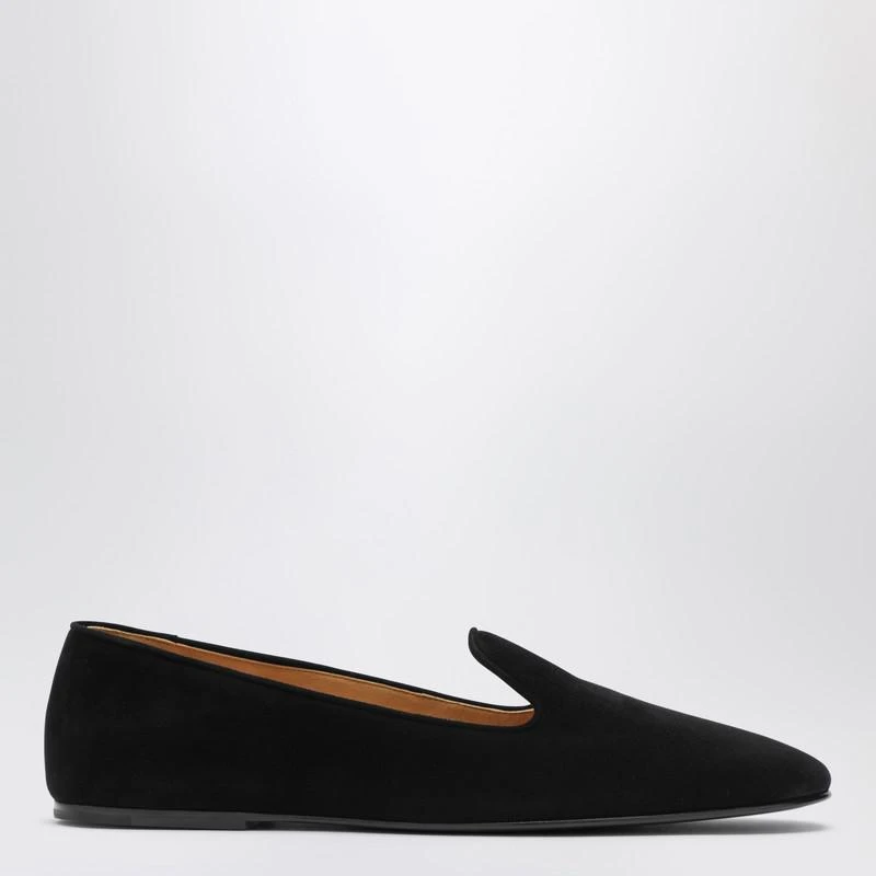 The Row Lippi black suede loafer 1
