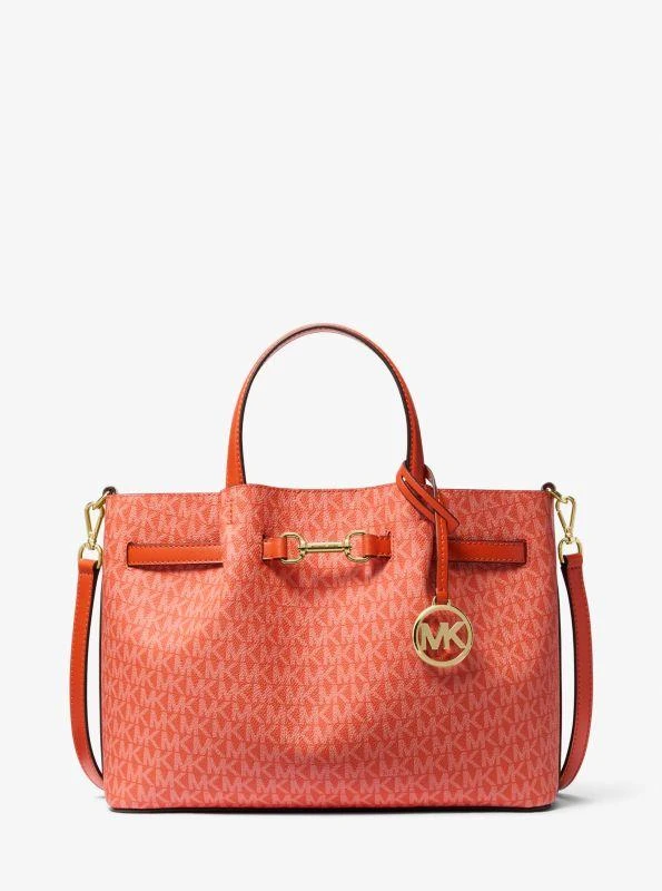 Michael Kors Carson Medium Signature Logo Satchel 1
