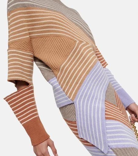 Stella McCartney Striped ribbed-knit virgin wool sweater 5