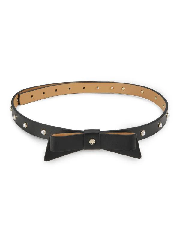 Kate Spade Bow Simulated Pearl Leather Belt 1