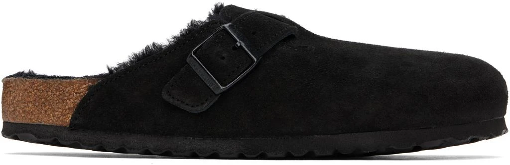 Birkenstock Black Regular Boston Shearling Suede Slip-on  display picture 2
