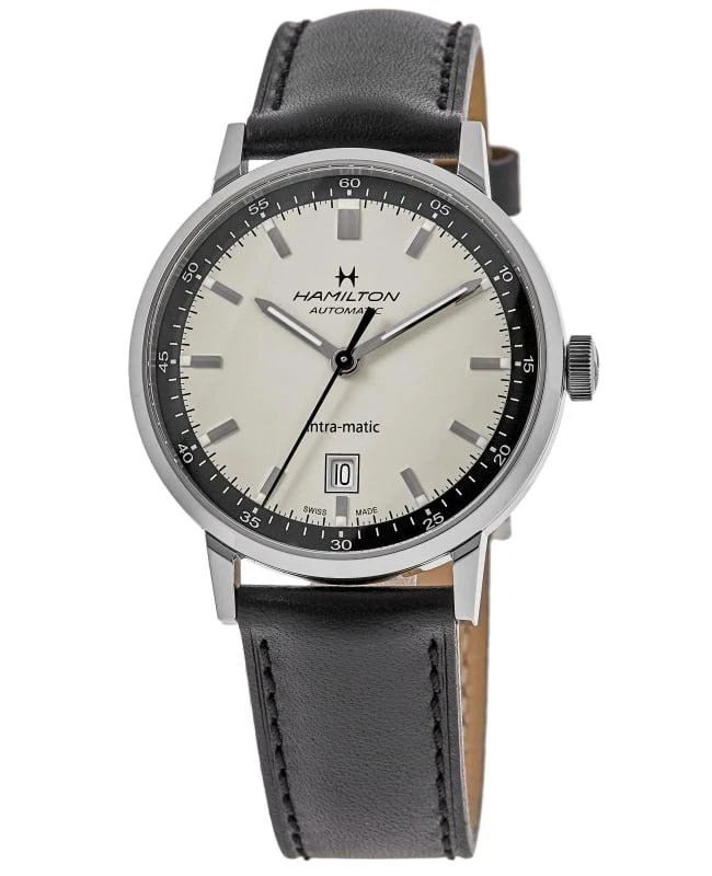 Hamilton Hamilton American Classic INTRA-MATIC AUTO Beige Dial Leather Strap Men's Watch H38425720 1