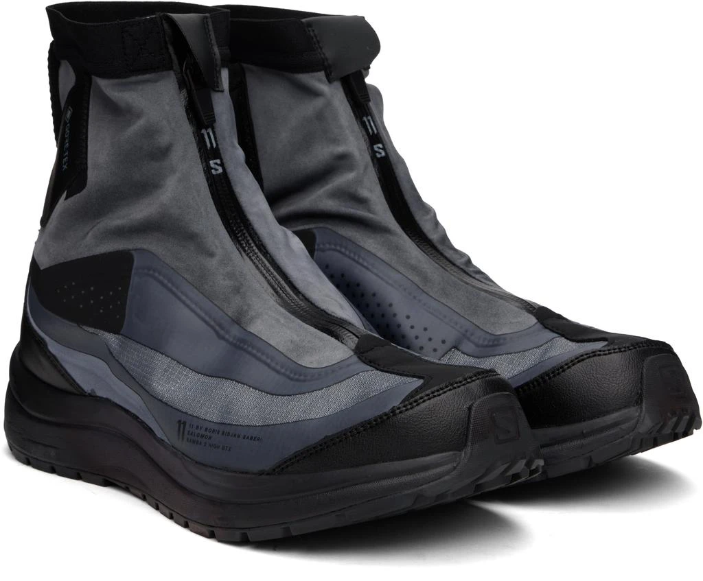 11 by Boris Bidjan Saberi Black & Gray Salomon Edition Bamba 2 High GTX V2 Sneakers 4