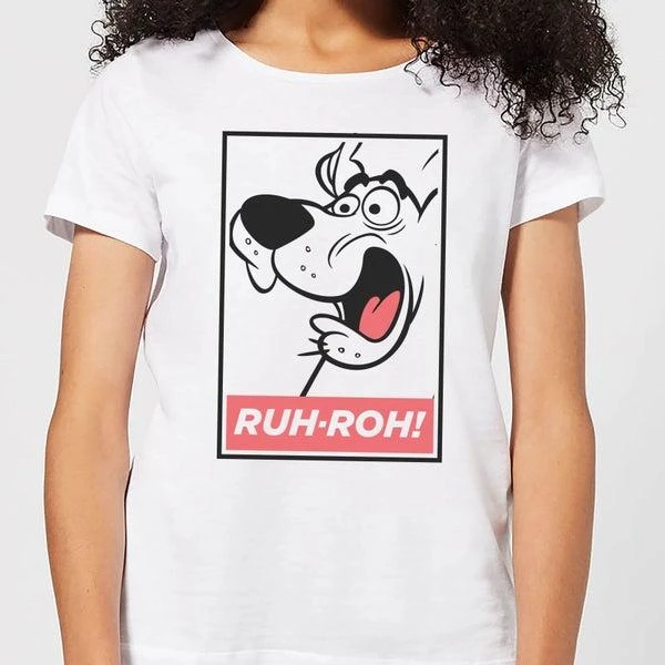 Original Hero Scooby Doo Ruh-Roh! Women's T-Shirt - White 1