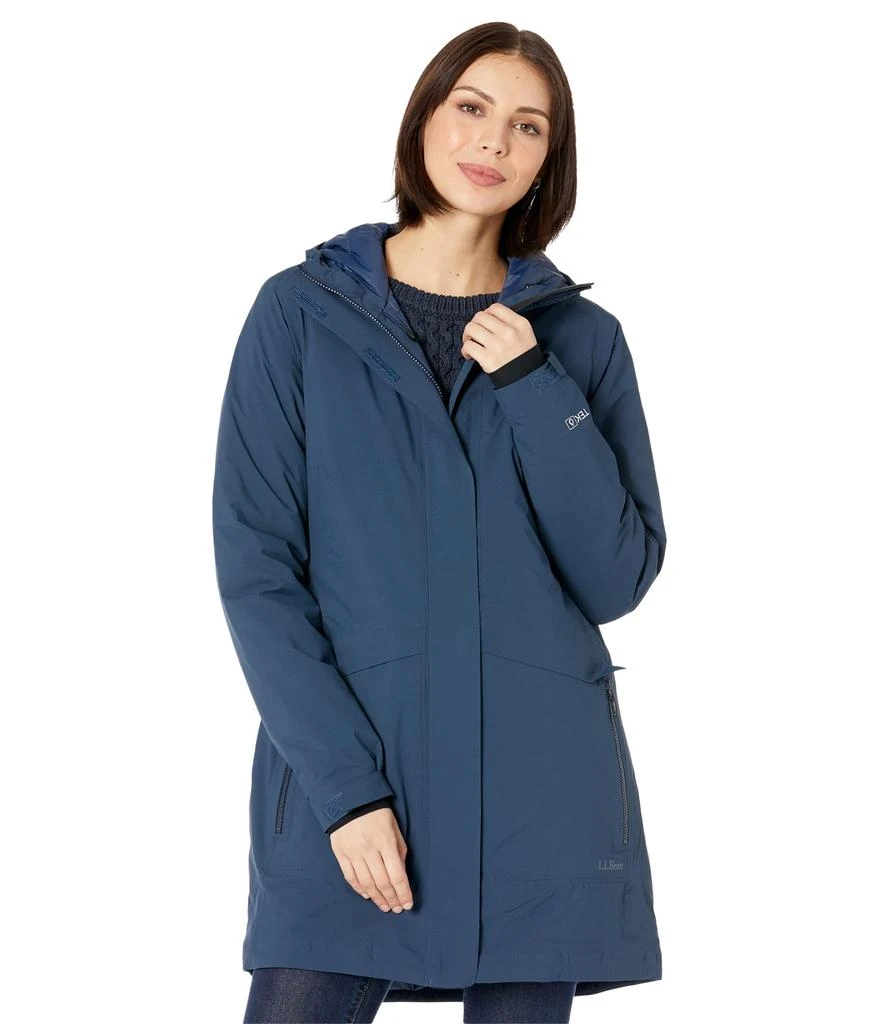 L.L.BEAN Waterproof Primaloft Packaway 3/4 Coat 1