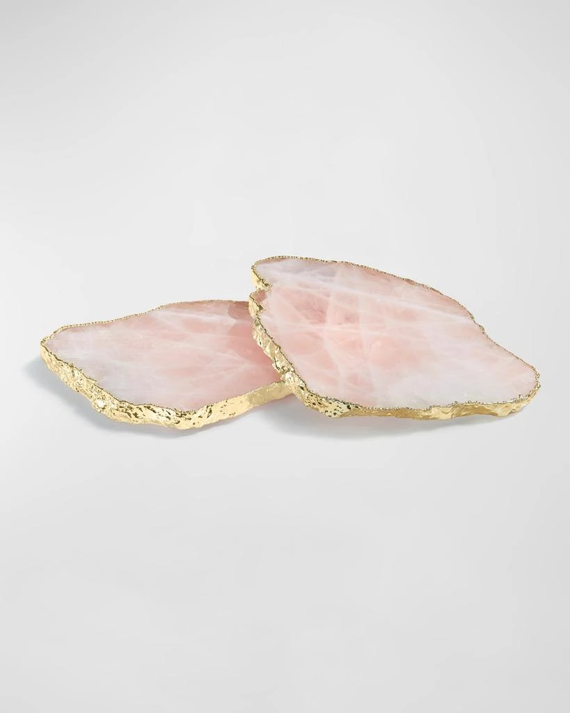 ANNA New York Rose Quartz Coasters, Set of 2 1