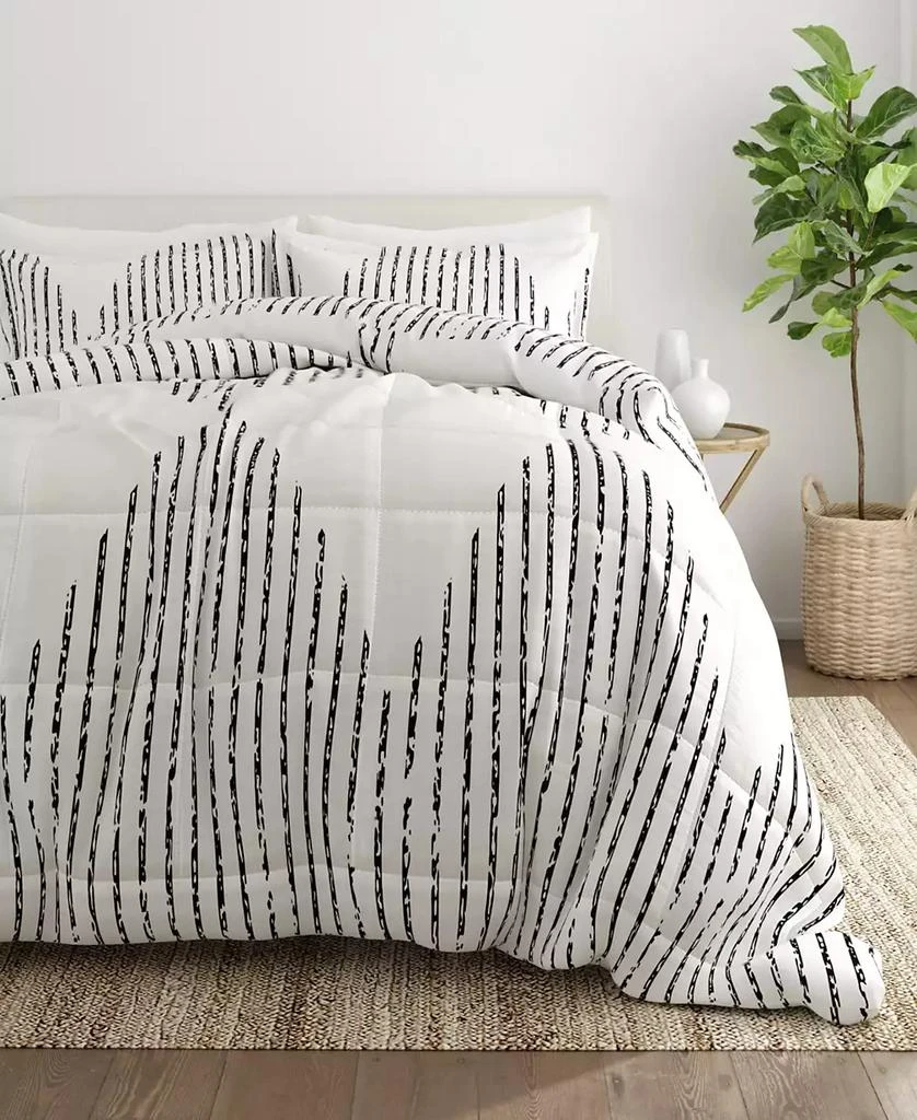 IENJOY HOME Ultra Soft Diamond Stripe 3-Pc. Comforter Set 1