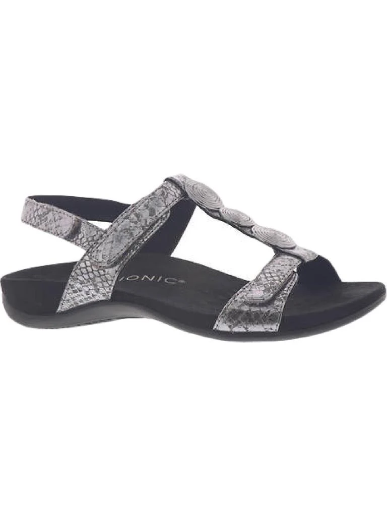 VIONIC Farra Womens Patent Leather Wedge Sandals 8