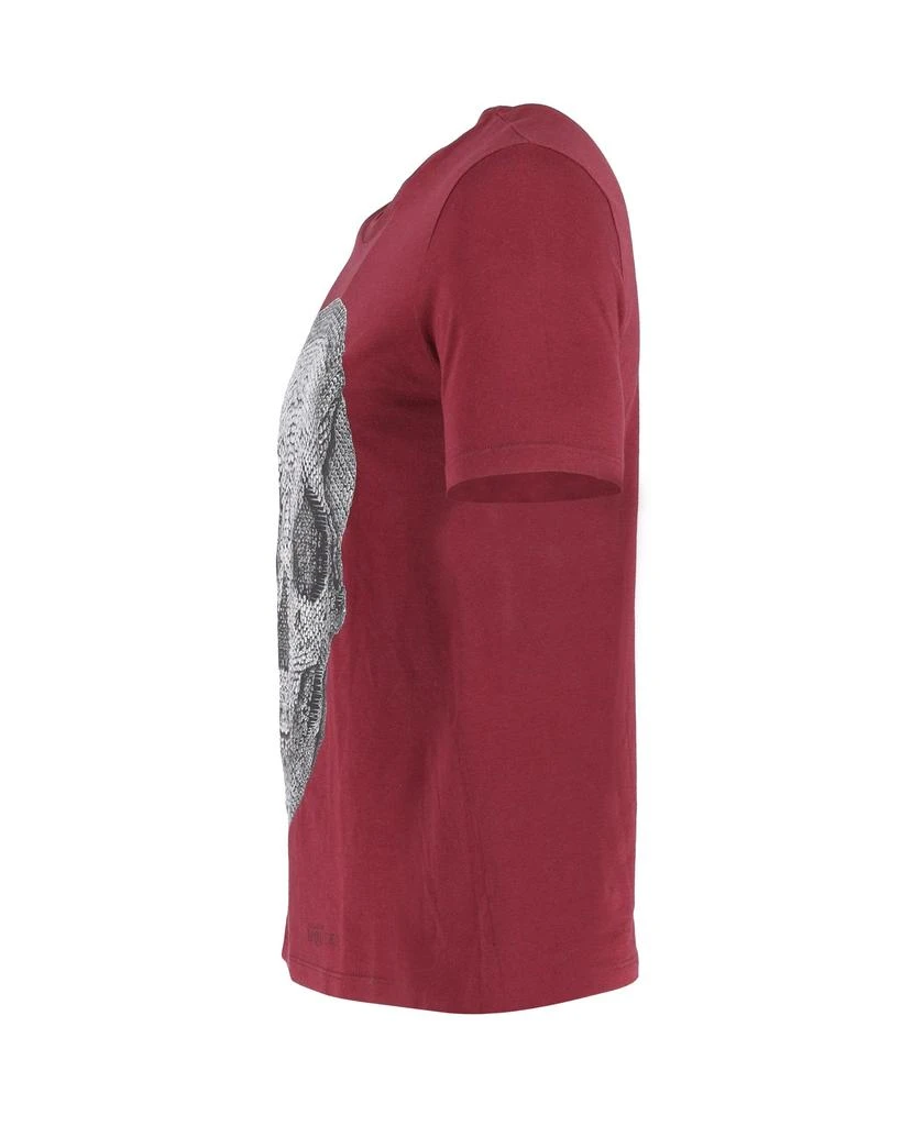 Alexander McQueen Alexander McQueen Skull Print T-Shirt in Burgundy Cotton 2