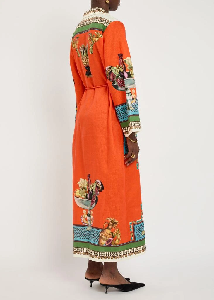 sachin and babi light blue dress Alemais Umbrella-Shaped Suspender Fruit and Vegetable Linen Printed Sling  Dress