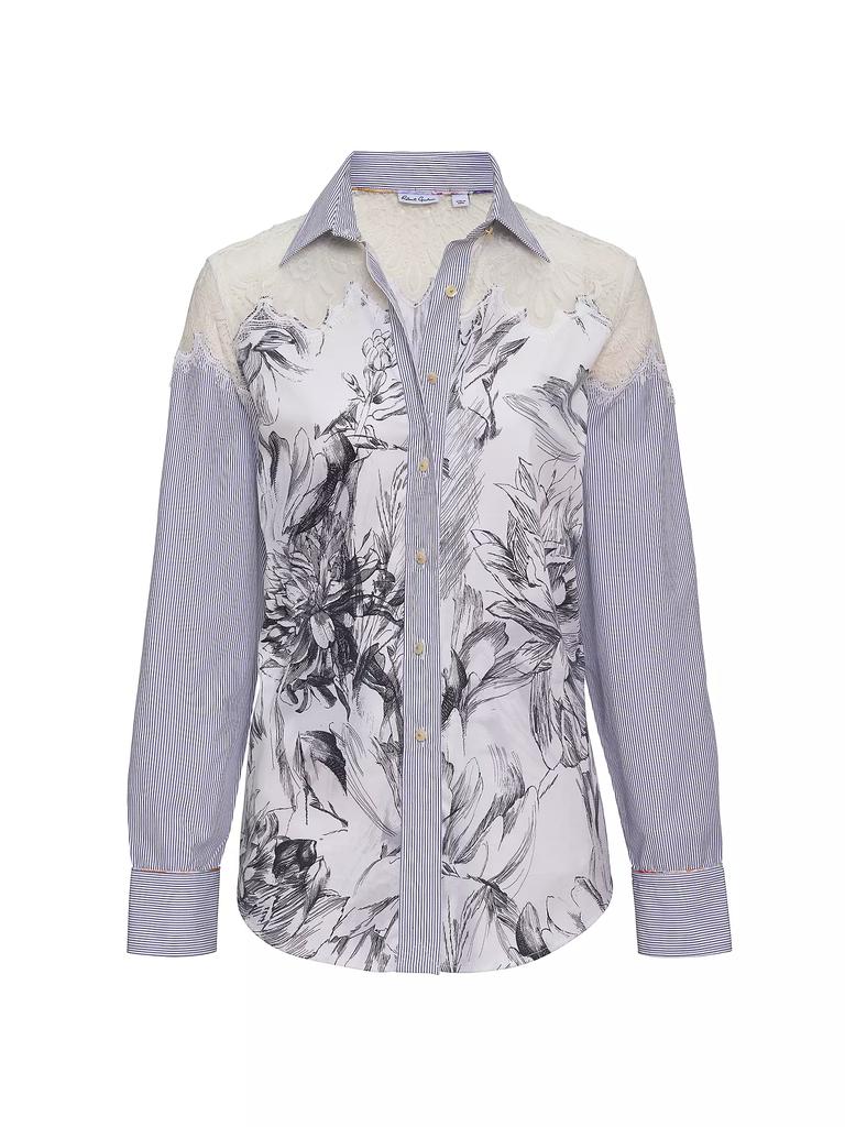 Robert Graham Carrie Floral Lace-Paneled Shirt