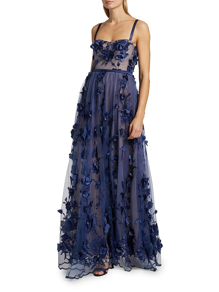 Anastasia Floral-Embellished Tulle Gown  On Sale Now with Up to 63% Off |  Discover Exclusive Deals & Savings at BeyondStyle  Authentic BRONX AND  BANCO floor-length|solid|contemporary|fit & flare|women's|dresses|Women's|squareneck|tulle|women's  ...