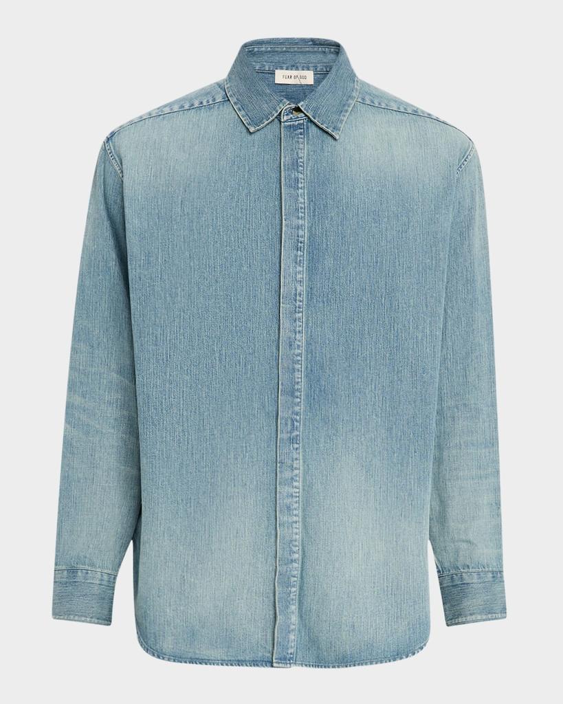 Shop Men's Denim Button-Down Shirt on Sale at BeyondStyle – Get 31