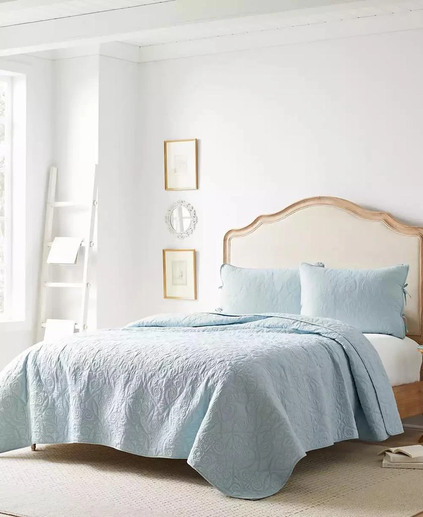 Laura Ashley Felicity Cotton Reversible 2 Piece Quilt Set, Twin 6
