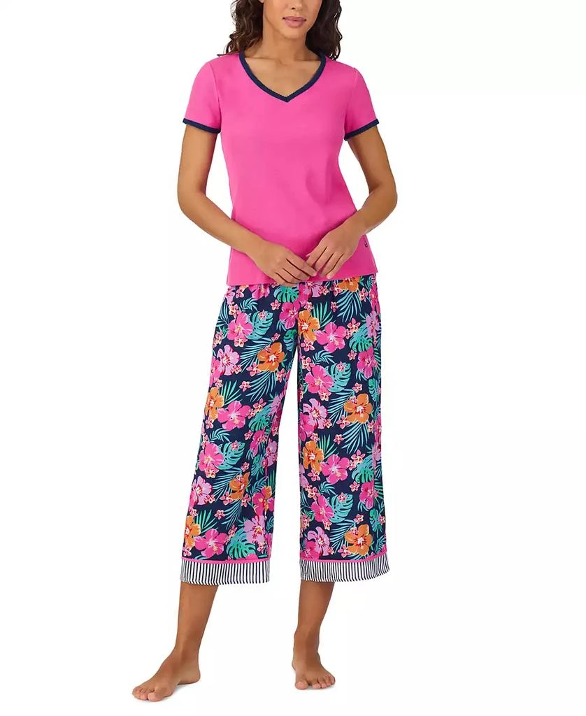 Cuddl Duds Women's Printed Cropped Pajama Set 1