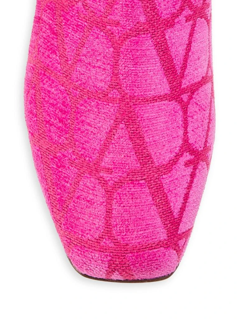 Valentino 25MM Logo-Jacquard Textile Tall Boots 5