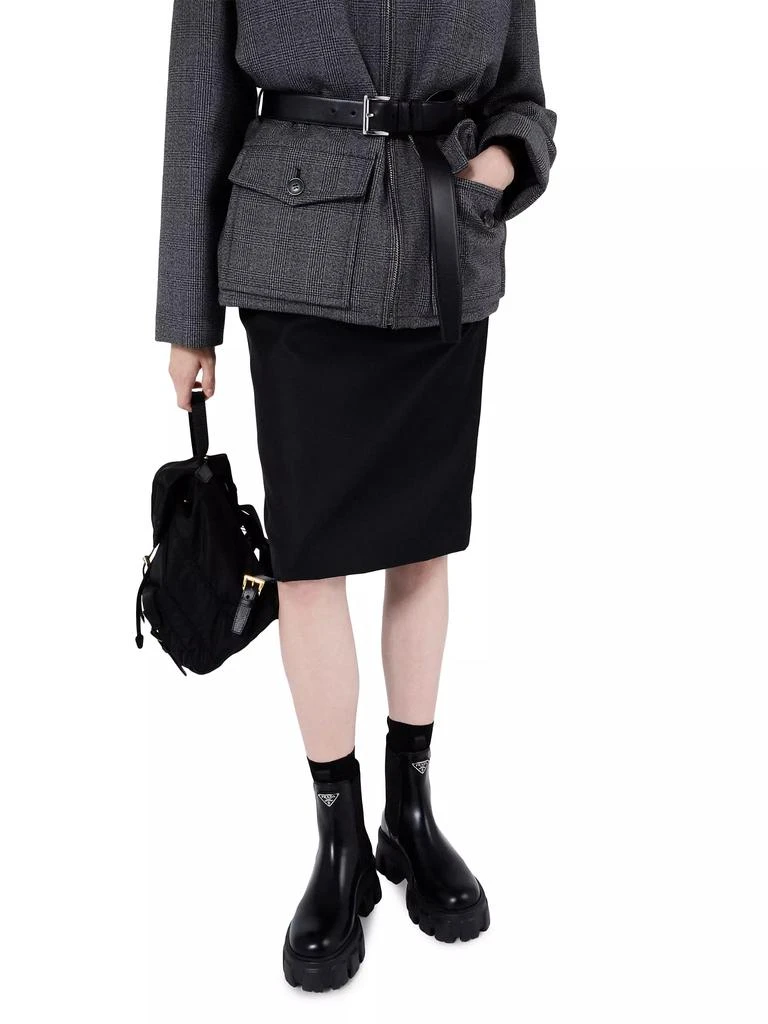 Prada Monolith Brushed Leather Chelsea Boots 6