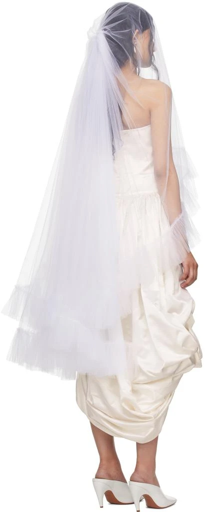 Wed SSENSE Exclusive White Ruffled Veil 3