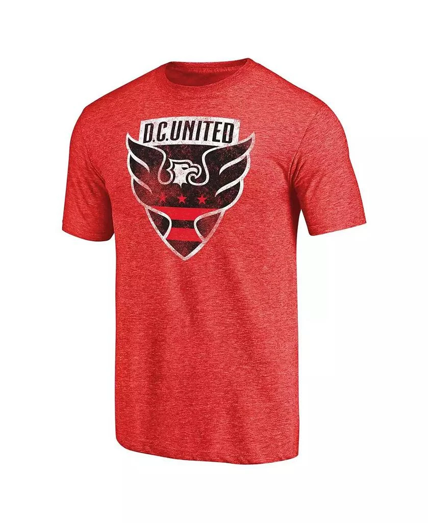 Fanatics Men's Red D.C. United Primary Logo Distressed Tri-Blend T-Shirt 3