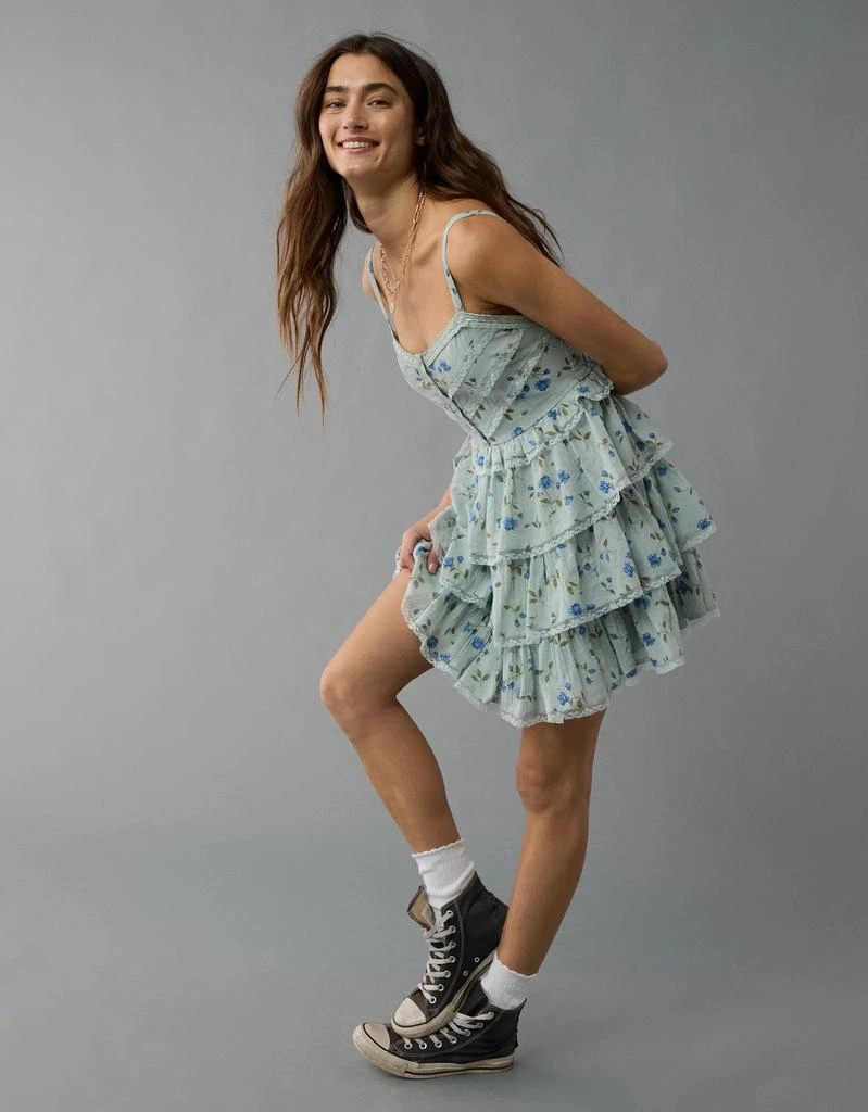 AE AE Lace Ruffle Tiered Mini Dress 5
