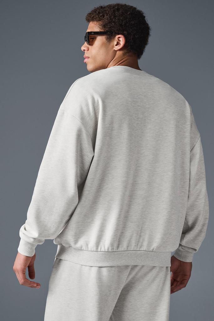 Alo Accolade Crew Neck Pullover - White Heather - Hoodies