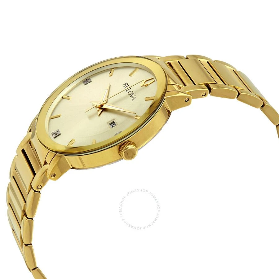 Bulova Open Box - Bulova Diamond Gold Dial Men's Watch 97D115 2