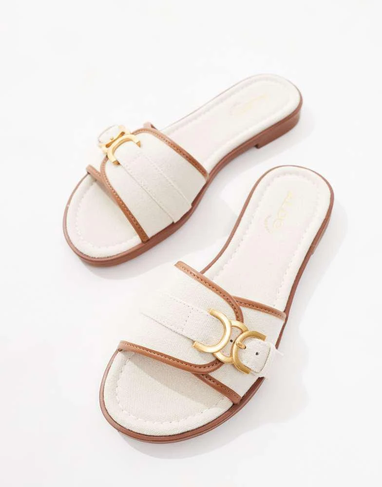 ALDO ALDO Dallaedar flat sandals in white natural 3