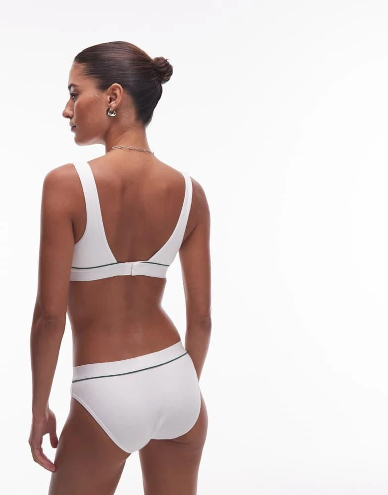 Lacoste Lacoste triangle bra in white 4