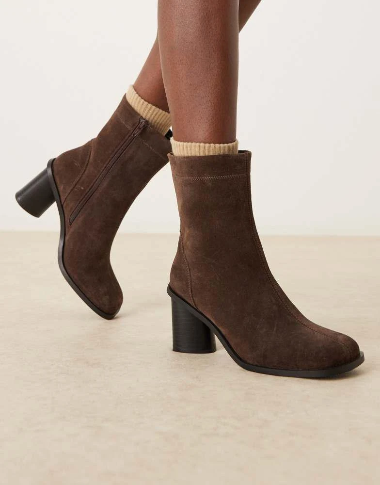 Shop ASOS DESIGN Calloway premium suede wide leg pull on  display picture 2