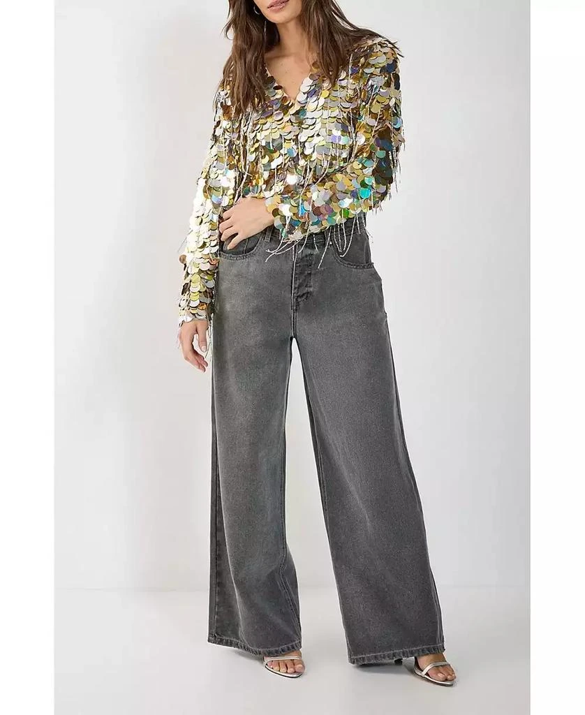 Nasty Gal Women
s Disc Tassel Trophy Jacket 7