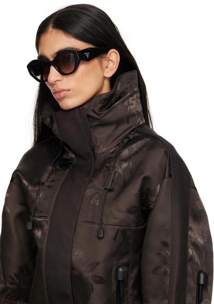 Prada Black Round Cat Eye Acetate Sunglasses 4
