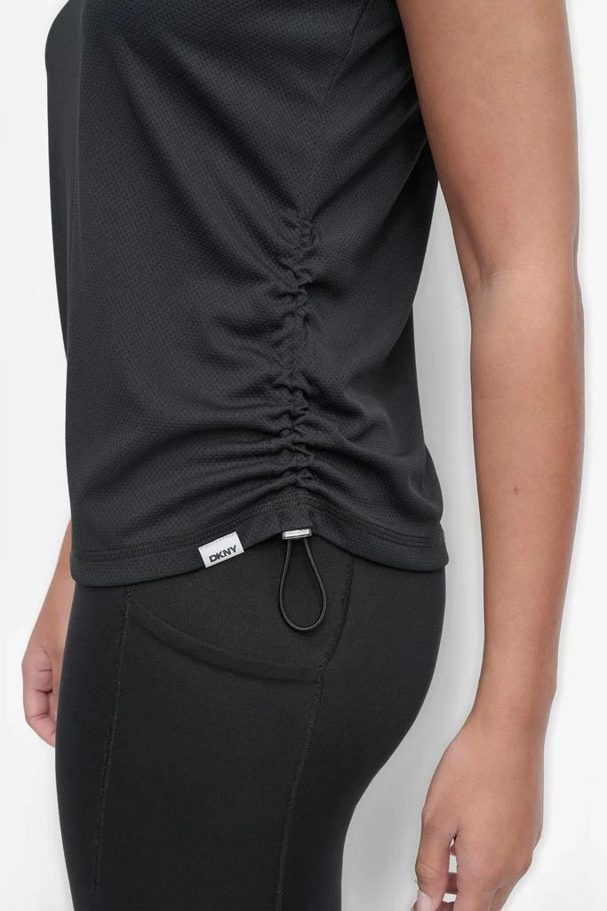 DKNY RUCHED TECH-MESH PERFORMANCE TEE 4